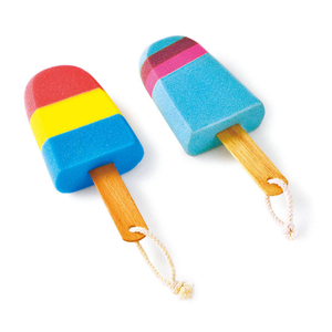 Esponja de baño de bebé de esponja de cuerpo de helado colorido de servicio de garantía comercial TJ337